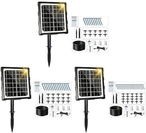 Water Saving Automatic Irrigation Sprinkler Set with Solar Panel for Greenhouses Patios Container Plant and Flowers Outdoor Plant Watering Clock - Image 6
