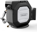 1/2" x 165 FT Retractable Garden Hose Reel, Metal Bracket Design by Spaceandtimesaver