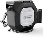 1/2" x 165 FT Retractable Garden Hose Reel, Metal Bracket Design by Spaceandtimesaver