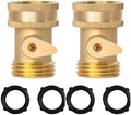 OAkita Garden Hose Connector, 2-Piece 3/4 in. Heavy-Duty Solid Brass Garden Hose shutoff Valve with 4 Extra Rubber washers by Unknown