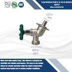 5 Pack XFITTING 1/2 in Pex x 3/4 in GHT Sillcocks, Brass - Image 5