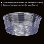 MECCANIXITY Plant Pot Saucer 14 Inch Plastic Round Flower Drip Tray for Indoor Outdoor, Clear Pack of 20 - Image 4