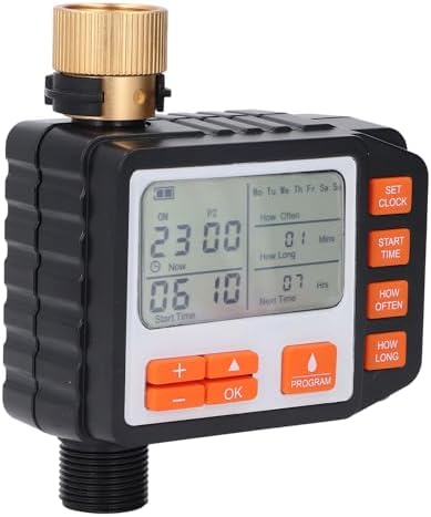 Rengue Sprinkler Timer, Hose Timers Irrigation Controller for Lawn Garden, Accurate Watering 3-8 Bar Pressure, 4.3x5.5in for Smart Plant Care Sprinkler Timer, Plastic Copper Automatic - Image 3
