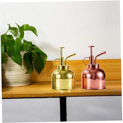 300ml Copper Plant Mister, Stainless Steel Watering Spray Bottle, Ergonomic Design, Perfect for Indoor & Outdoor Plants (Color:Black) - Image 2