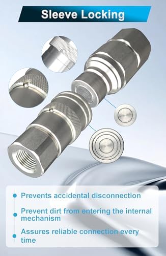 1/2" NPT Flat Face Hydraulic Quick Connect Couplers ISO 16028 DecoHongDi - Image 4