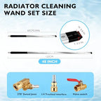 48" and 24" Radiator Cleaning Wand Set, 8 Nozzle Tips Pressure Washer Wand with Adapter Set, Water Air Cleaning Wands for Cars, Trucks, Trailers, Heavy Machinery - Image 2