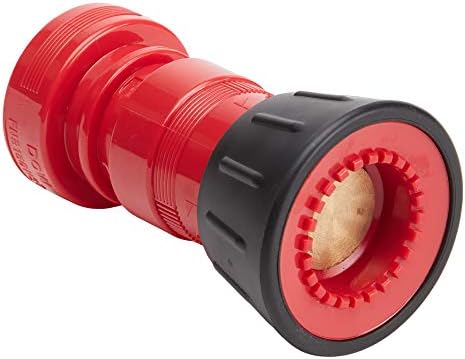 FireHoseDirect Heavy Duty Plastic 1 1/2 inch Fire Nozzle (NH) with Durable Rubber Bumper - Red - Image 4