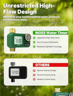 MOES Water Timer for Garden Hose, 1 Outlet, Rain Delay, Brass Fittings - Image 5