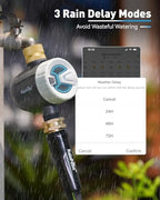 RAINPOINT WiFi Water Timer, Sprinkler Timer for Garden Hose, Smart Automatic Irrigation System with Brass Inlet for Yard, Lawn, APP Remote Control via 2.4Ghz WiFi and Bluetooth - Image 5