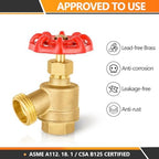 50PC HeSun 1/2" FIP Inlet x 3/4" MHT Outlet Brass Bent Nose Valve - Image 3