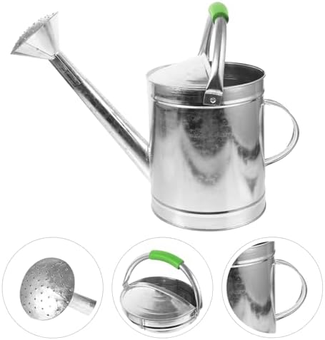 Vintage Stainless Steel Garden Watering Can 5l Silver Xmas - Image 4