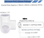 Tool Parts and Accessories 6Pack 3 Way PVC Fittings 1-1/2 Inch PVC Pipe Fitting Connectors (#CN-140824-00132) - Image 3