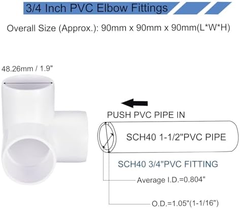 Tool Parts and Accessories 6Pack 3 Way PVC Fittings 1-1/2 Inch PVC Pipe Fitting Connectors (#CN-140824-00132) - Image 3