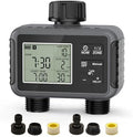 Sprinkler Timer 2 Zone, IPX5 Waterproof Programmable Water Hose Timer with Rain Delay, Child Lock, Manual Watering for Outdoor Automatic Irrigation for Garden, Lawn, Yard (AA Batteries Not Included) by iToolMax