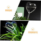 YARNOW Heart Shaped Glass Self-Watering Globes Automatic Plant Watering System for Potted Plants 3-Piece Set for Indoor and Outdoor Gardening - Image 3