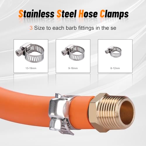 120Pcs Brass Hose Pipe Fitting & Hose Barb Kit for Air/Fuel/Water/Oil Hose - Image 4