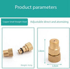 Irrigation Nozzles Adjustable Copper Atomizing Nozzles Drip Irrigation Sprayers Garden Cooling Irrigation Equipment Brass Adjustable Nozzle 10pc - Image 2