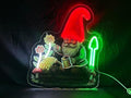 Garden Gnome Neon Sign for Wall Decor - 15.3 x 12.5 in Dimmable LED Neon Light with 5 Brightness Levels, Cute Gnome Decor with Watering Can & Mushrooms, Whimsical Gifts for Garden Lovers Bedroom Patio by Unknown