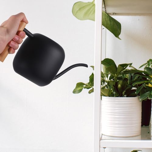 Watering Can Long Spout 1.2l with Wooden Handle, Stainless Steel - Image 7