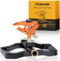 FANHAO Heavy Duty Pulsating Impact Sprinkler for Yard, 360 Degree Rotating Lawn Sprinklers with All Metal Base, Adjustable Large Area Irrigation Sprinkle for Garden, Covers Up to 5,800 Sq. Ft by FANHAO