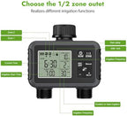 2 Zone Sprinkler Timer Programmable Water Timer with Rain Delay Watering Irrigation for Yard Lawn - Image 2