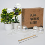 Iridescent Self Watering Globes, Glass Rainbow Plant Watering Globes, Self Watering Planter Insert, Automatic Plant Waterer Indoor (Medium-6 Pcs Iridescent, Medium) by Plankkers