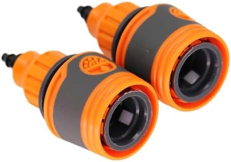 2PCS Garden Hose Quick Connectors Orange Rubber Plastic Coupling Adaptor Irrigation Car Washing Joints 1/4'' 3/8'' 1/2'' 3/4''(Cx2pcs) - Image 5