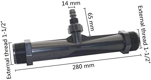 Hose Connector Adapter 1.5 (1-1/2) Inch Thread Irrigation Drip Device Venturi Fertilizer Injector Agriculture Garden Water Tube Ejetor Home Garden (Diameter : As image size) - Image 2