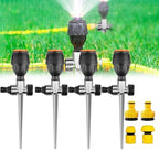 360° Rotation Auto Irrigation System Garden Lawn Sprinkler Patio,Garden Lawn Sprinkler System,Garden Sprinkler Lawn Sprinkler for Outdoor Grass Garden Yard Lawns,Coverage Diameter 65ft (4pcs) by XLATD