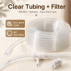 Automatic Plant Drip Irrigation Kit, 5 m / 16.4 ft Clear Tubing Self Watering System with 5 Adjustable Drip Emitters, Filter and Stakes for Indoor Potted Plants, Flowers and Balcony Garden - Image 6
