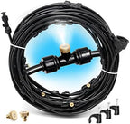 UOIENRT Misting Cooling System, 18M (59FT) Misting Line, Brass Mist Nozzles(26er) and 1 Pcs Brass Adapter Outdoor Mister for Garden Greenhouse Patio by Unknown