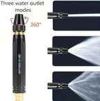 High Pressure Water Gun, 3 Adjustable Spray Home High Pressure Car Wash Water Gun with Booster, Metal Anti-Leakage High Pressure Water Jet Hose Nozzle for Plant Watering Lawn Cars (Metal+Foam) - Image 5