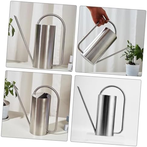 Watering Can with Long Spout 1.5l Stainless Steel for Plants - Image 4