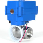3/4" Motorized Ball Valve SS304 Full Port, 9-24V AC/DC 2-Wire Auto Return - Image 4