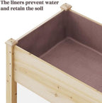 Raised Garden Bed Elevated Wood Planter Box with Shelf Garden Planter - Image 3