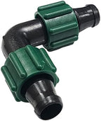 USA Made - Premium Drip Tape Irrigation Tubing Elbow Connector 25 Pack (5/8" or .625" - .645" ID) Universal Perma-Loc Connector Barbed Locking Fitting - Fits All Brands 16mm Drip Tape AG Tubing - Image 2