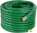 Guitrees 100FT 5/8 Heavy Duty Rubber Garden Hose - 300psi Working, 1000psi Burst - Hot/Cold Water - Five-Layered Braiding for Durability - Versatile for Gardening, Agriculture, Construction(Green) by Guitrees