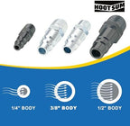 3/8 Inch Body Air Hose Quick Connect Fittings, 3/8" NPT Threads and 1/4" NPT Threads Couplers and Plugs, I/M Industrial Type 24PCS Air Compressor Accessories Kit - Image 5