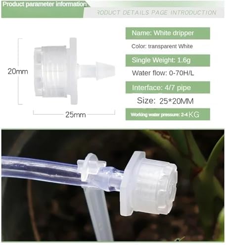 Drip Irrigation Emitters 400PCS Drip Irrigation System Plant Watering Set Watering Kits Adjustable Drippers Irrigation(Red-400PCS) - Image 6