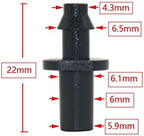 Utility Connector Adapter Hose Connector Adapter 1/8 1/4 inch Garden Irrigation Connector, Barbed Single and Double Elbow Drip Irrigation Arrow Connector, for 3/5 4 / 7Mm Hose/1I4 Barb - Image 2