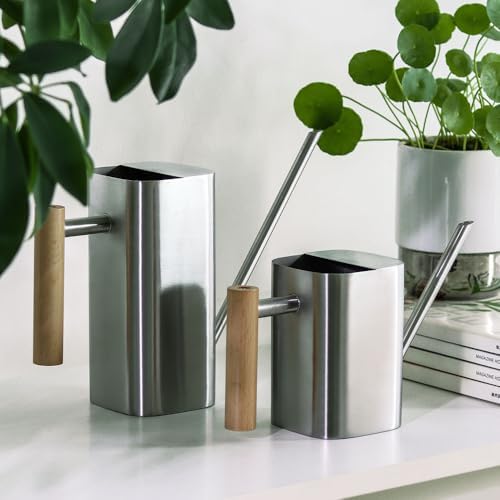 Stainless Steel Watering Can, 1L/35oz for Indoor Plants - Image 4