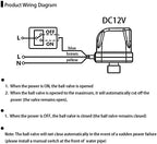 Motorized Ball Valve,3/4" DN20 Brass Electrical Ball Valve,DC12V/24V 3 Wire Water Valve with Standard Port (Normally Closed) - Image 2