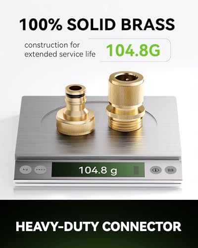 RainPoint Garden Hose Quick Connectors, Heavy Duty Solid Brass 3/4 Inch GHT, Universal Leak-Proof Fittings for Easy Water Hose Connection (6 Sets) - Image 4