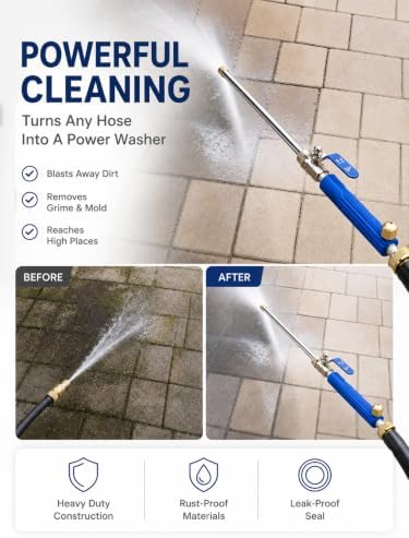 Pressure Washer Hose Attachment, Hydro Jet Wand for Garden Hose - Image 2