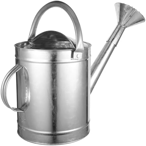Beavorty 5l Metal Watering Can with Spray Spout and Fixed Handle, Indoor and Outdoor Plant Water Pot for Houseplants, Succulents, Flowers, Thickened Stainless Steel Sturdy Garden Watering by Beavorty