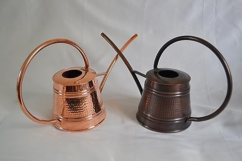 Hammered Copper Watering Can for Outdoor & Indoor Plants Long Spout House Flowers Garden Care (Copper) - Image 4