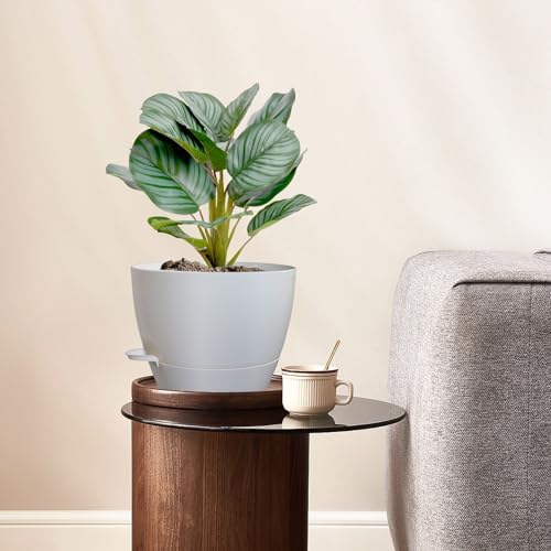 WSMKSZ 12/10/9 inch Large Self Watering Pots for Indoor Plants, Set of 3 - Image 6