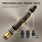 Heavy Duty Adjustable Hose Nozzle, High Pressure Jet Sweeper Spray Nozzle with Leak-Proof Design, Metal Garden Hose Sprayer for Car Wash, Lawn, Patio Cleaning (2pc) 2pc - Image 3