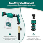 VENETIO 5-Dial Hose Attachment Spray Gun Pro with 6 Watering Patterns Nozzle and 30oz Refillable Bottle, Versatile Hose-End Garden Sprayer for Liquid Fertilizer, Weed Killer, Soap & Outdoor Cleaning - Image 5