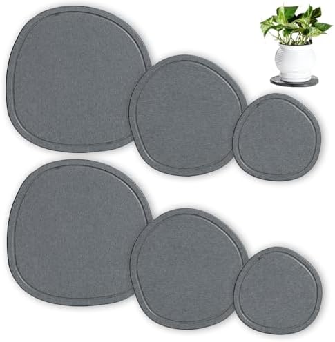 6 8 10 Inch 6 Pack Diatomite Plant Saucers for Indoors, Plant Drip Tray by XRzitky